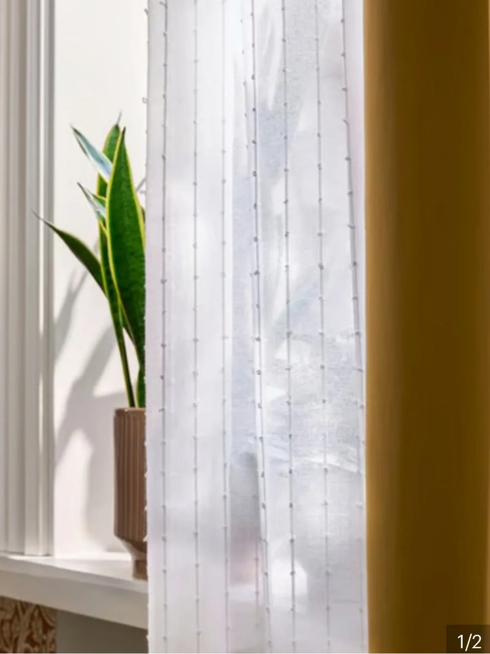 New IKEA Matilda White 2 Curtains Panels 55”x98”